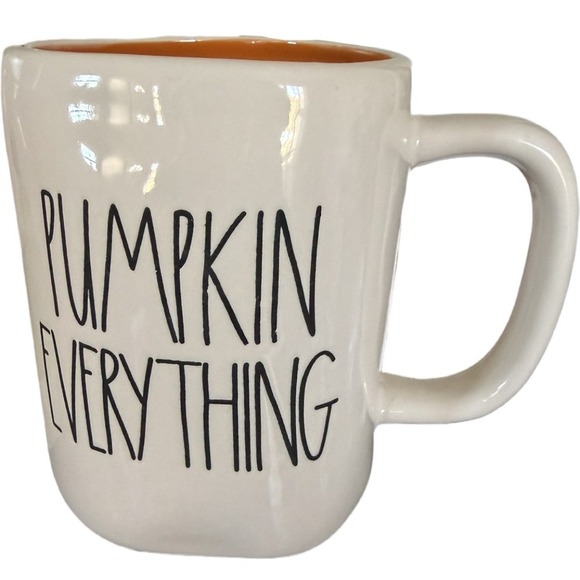 Rae Dunn Other - Rae Dunn PUMPKIN EVERYTHING Coffee Mug White Orange Interior Fall Autumn